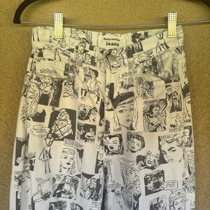 Reformation Newsprint High Rise Straight Long Jeans